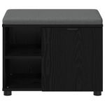 Casa si Gradina - Mobilier - Canapele si coltare - Banchete - Banca pentru hol cu perna Simplu Stejar Negru 60 x 38 x 46 cm - Infinity.ro
