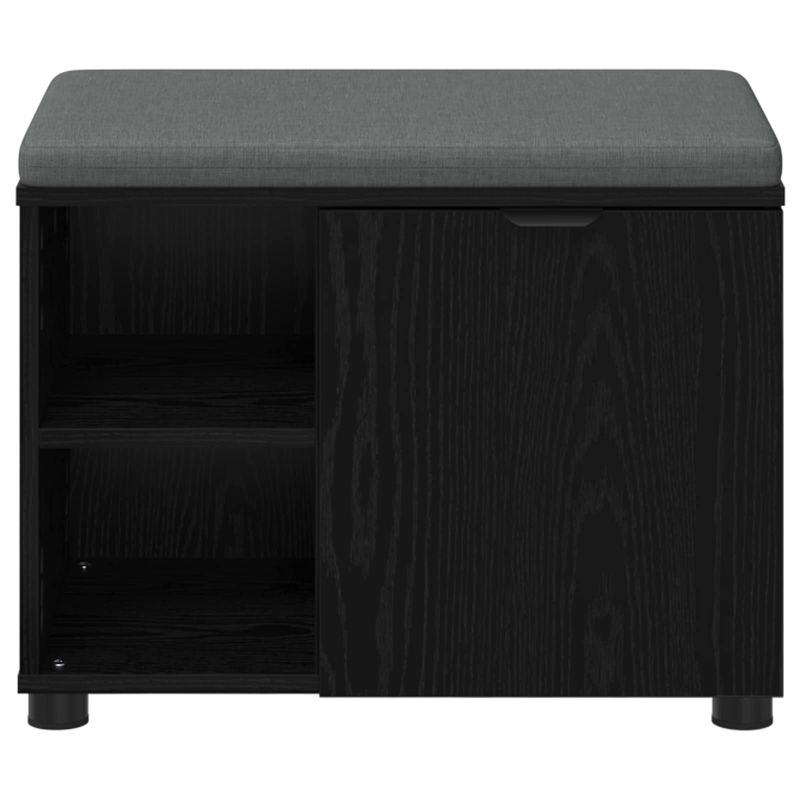 Casa si Gradina - Mobilier - Canapele si coltare - Banchete - Banca pentru hol cu perna Simplu Stejar Negru 60 x 38 x 46 cm - Infinity.ro