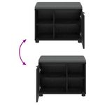 Casa si Gradina - Mobilier - Canapele si coltare - Banchete - Banca pentru hol cu perna Simplu Stejar Negru 60 x 38 x 46 cm - Infinity.ro