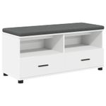 Casa si Gradina - Mobilier - Organizare si depozitare - Bancute - Banca pentru hol cu perna cu sertar Alb 100 x 38 x 46 cm - Infinity.ro