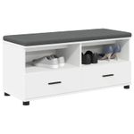 Casa si Gradina - Mobilier - Organizare si depozitare - Bancute - Banca pentru hol cu perna cu sertar Alb 100 x 38 x 46 cm - Infinity.ro