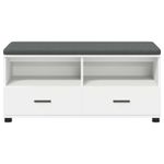 Casa si Gradina - Mobilier - Organizare si depozitare - Bancute - Banca pentru hol cu perna cu sertar Alb 100 x 38 x 46 cm - Infinity.ro