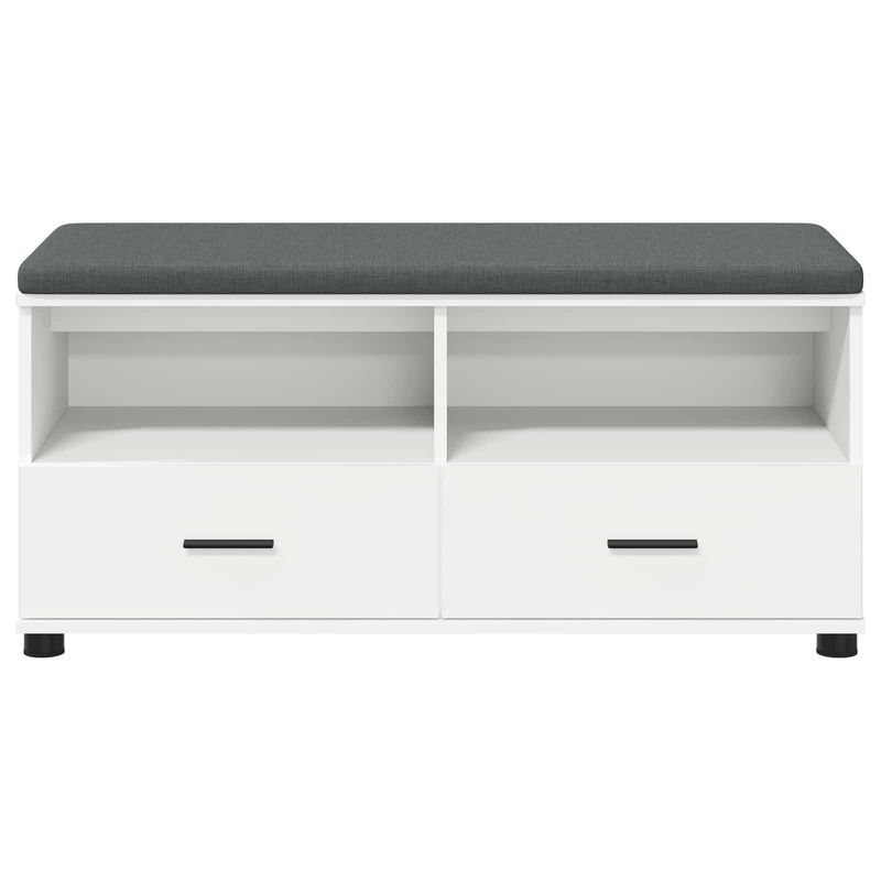 Casa si Gradina - Mobilier - Organizare si depozitare - Bancute - Banca pentru hol cu perna cu sertar Alb 100 x 38 x 46 cm - Infinity.ro