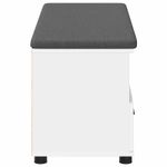 Casa si Gradina - Mobilier - Organizare si depozitare - Bancute - Banca pentru hol cu perna cu sertar Alb 100 x 38 x 46 cm - Infinity.ro