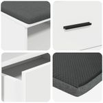 Casa si Gradina - Mobilier - Organizare si depozitare - Bancute - Banca pentru hol cu perna cu sertar Alb 100 x 38 x 46 cm - Infinity.ro