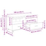 Casa si Gradina - Mobilier - Organizare si depozitare - Bancute - Banca pentru hol cu perna cu sertar Alb 100 x 38 x 46 cm - Infinity.ro