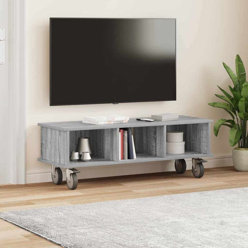 Casa si Gradina - Mobilier - Comode si corpuri - Comode - Support TV Gri Sonoma 100 x 35 x 35 cm Lemn compozit - Infinity.ro