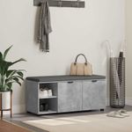 Casa si Gradina - Mobilier - Organizare si depozitare - Bancute - Banca pentru hol cu perna Simplu Gri din beton 100 x 38 x 46 cm - Infinity.ro