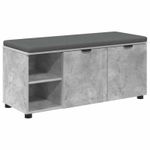 Casa si Gradina - Mobilier - Organizare si depozitare - Bancute - Banca pentru hol cu perna Simplu Gri din beton 100 x 38 x 46 cm - Infinity.ro