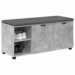 Casa si Gradina - Mobilier - Organizare si depozitare - Bancute - Banca pentru hol cu perna Simplu Gri din beton 100 x 38 x 46 cm - Infinity.ro