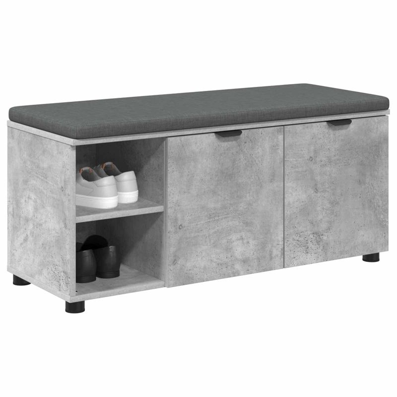 Casa si Gradina - Mobilier - Organizare si depozitare - Bancute - Banca pentru hol cu perna Simplu Gri din beton 100 x 38 x 46 cm - Infinity.ro