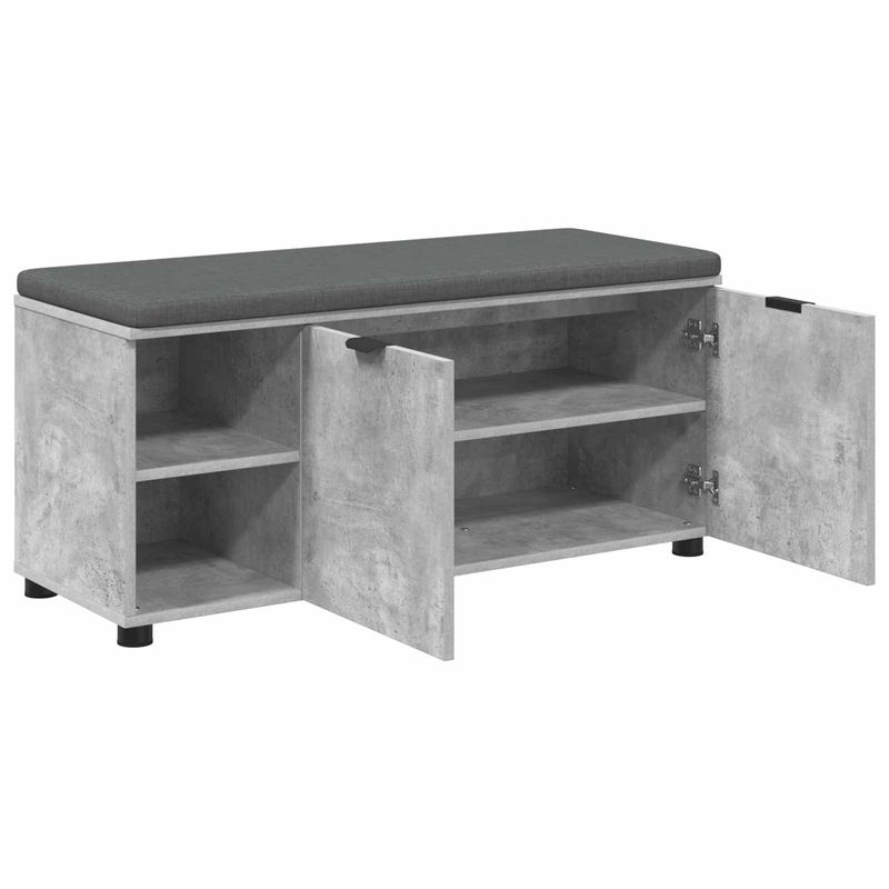 Casa si Gradina - Mobilier - Organizare si depozitare - Bancute - Banca pentru hol cu perna Simplu Gri din beton 100 x 38 x 46 cm - Infinity.ro