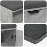 Casa si Gradina - Mobilier - Organizare si depozitare - Bancute - Banca pentru hol cu perna Simplu Gri din beton 100 x 38 x 46 cm - Infinity.ro