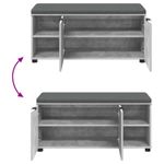 Casa si Gradina - Mobilier - Organizare si depozitare - Bancute - Banca pentru hol cu perna Simplu Gri din beton 100 x 38 x 46 cm - Infinity.ro