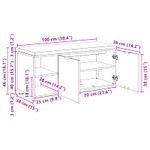 Casa si Gradina - Mobilier - Organizare si depozitare - Bancute - Banca pentru hol cu perna Simplu Gri din beton 100 x 38 x 46 cm - Infinity.ro