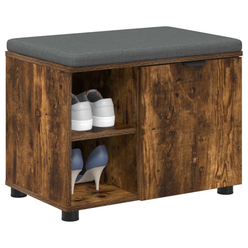 Casa si Gradina - Mobilier - Organizare si depozitare - Bancute - Banca pentru hol cu perna Simplu Stejar fumuriu 60 x 38 x 46 cm - Infinity.ro