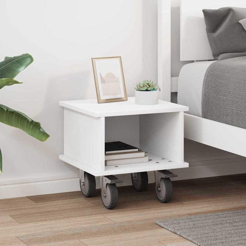 Casa si Gradina - Mobilier - Comode si corpuri - Comode - Support TV Alb 37 x 35 x 35 cm Lemn compozit - Infinity.ro