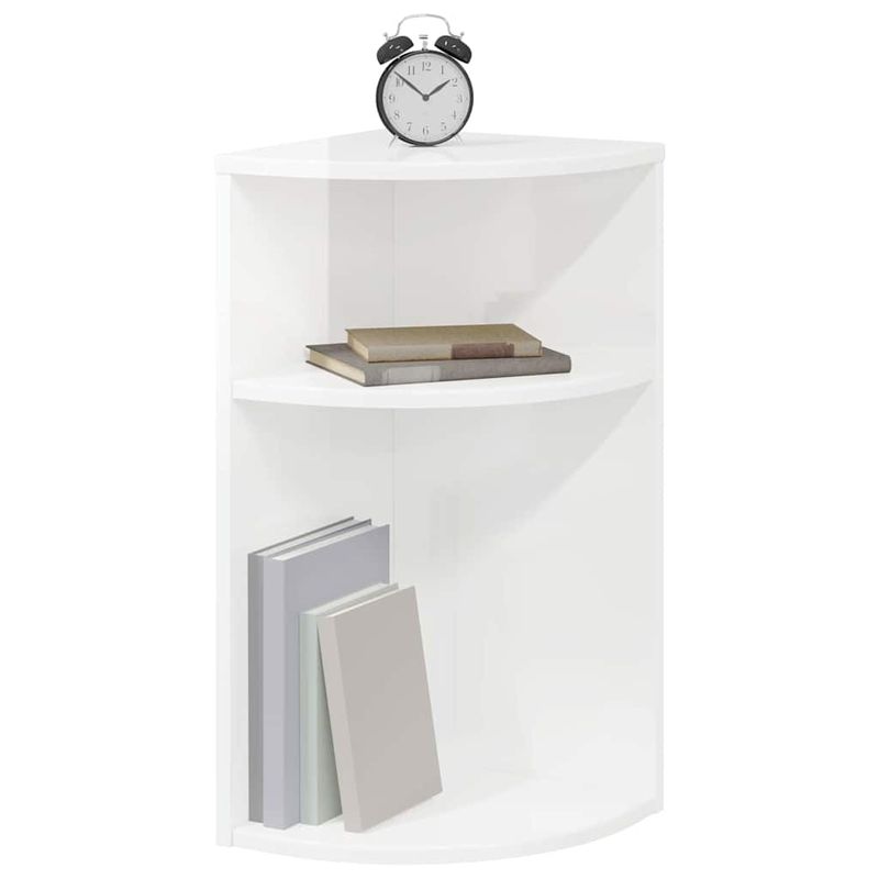 Casa si Gradina - Mobilier - Mese si birouri - Mese living - Masa laterala Alb lucios 29,6 x 29,6 x 60 cm Lemn compozit - Infinity.ro