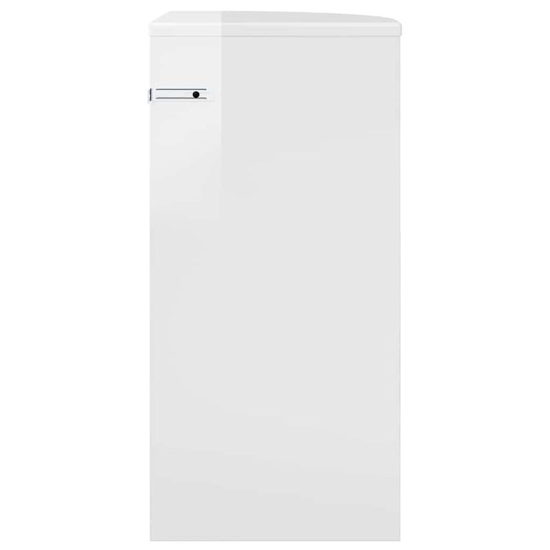 Casa si Gradina - Mobilier - Mese si birouri - Mese living - Masa laterala Alb lucios 29,6 x 29,6 x 60 cm Lemn compozit - Infinity.ro