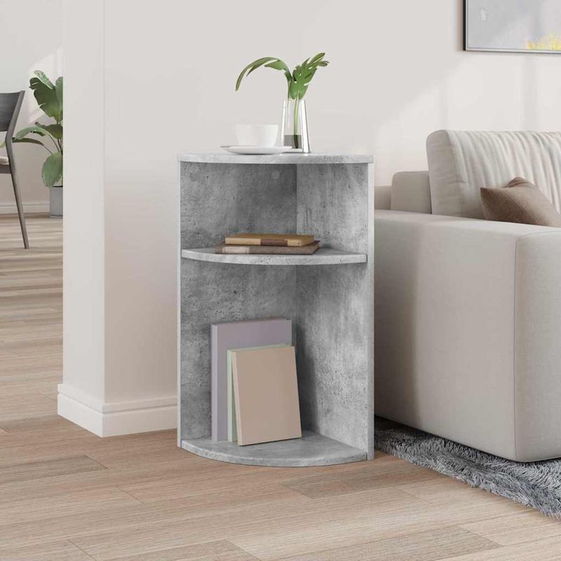 Casa si Gradina - Mobilier - Mese si birouri - Mese living - Masa laterala Gri din beton 29,6 x 29,6 x 60 cm Lemn compozit - Infinity.ro