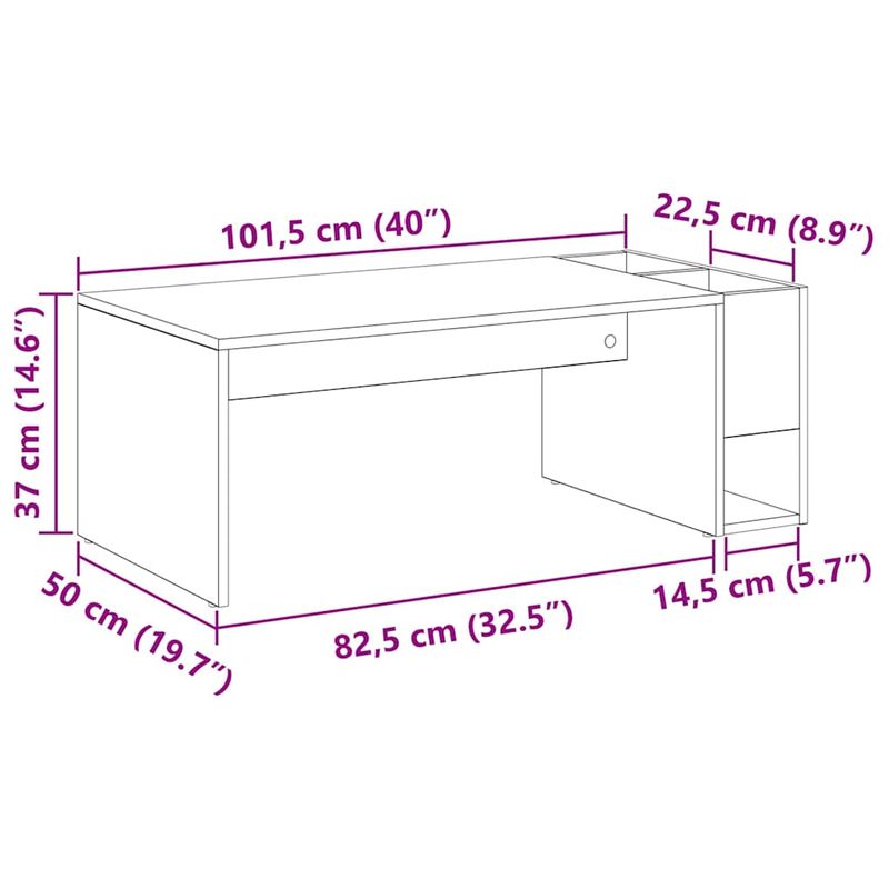 Casa si Gradina - Mobilier - Mese si birouri - Masute de cafea - Masa de cafea Stejar Sonoma 101,5 x 50 x 37 cm Lemn compozit - Infinity.ro