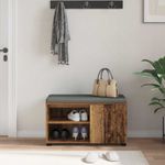 Casa si Gradina - Mobilier - Canapele si coltare - Banchete - Banca pentru hol cu perna Simplu Lemn vechi 80 x 38 x 46 cm - Infinity.ro