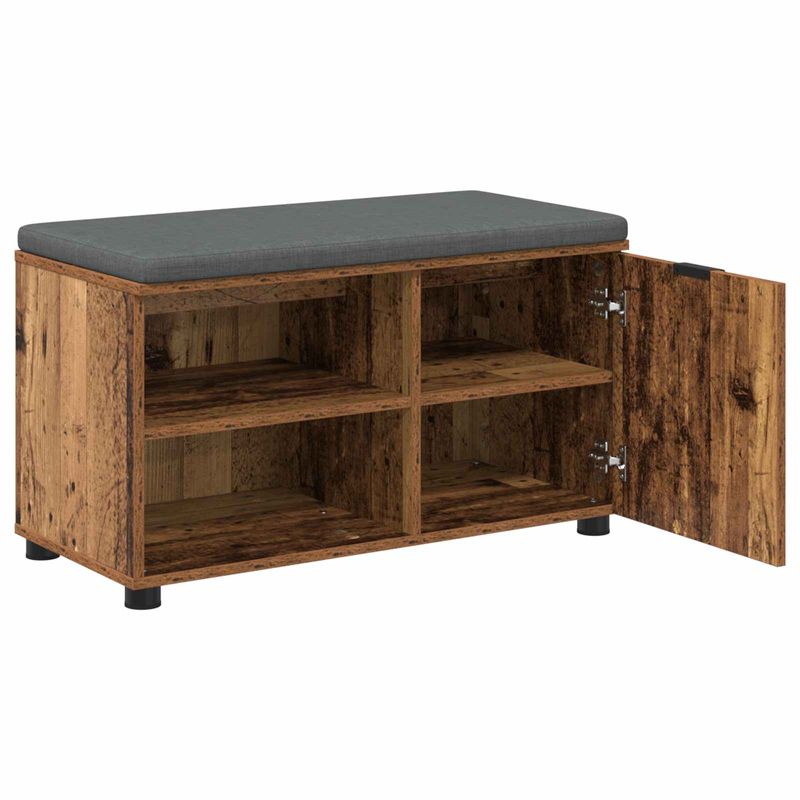 Casa si Gradina - Mobilier - Canapele si coltare - Banchete - Banca pentru hol cu perna Simplu Lemn vechi 80 x 38 x 46 cm - Infinity.ro