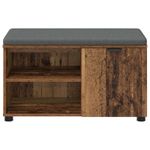 Casa si Gradina - Mobilier - Canapele si coltare - Banchete - Banca pentru hol cu perna Simplu Lemn vechi 80 x 38 x 46 cm - Infinity.ro