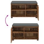 Casa si Gradina - Mobilier - Canapele si coltare - Banchete - Banca pentru hol cu perna Simplu Lemn vechi 80 x 38 x 46 cm - Infinity.ro