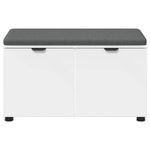 Casa si Gradina - Mobilier - Organizare si depozitare - Bancute - Banca pentru hol cu perna cu depozitare Alb 80 x 46 x 46 cm - Infinity.ro