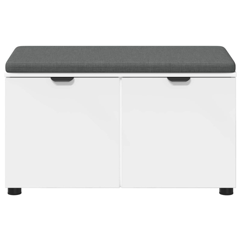 Casa si Gradina - Mobilier - Organizare si depozitare - Bancute - Banca pentru hol cu perna cu depozitare Alb 80 x 46 x 46 cm - Infinity.ro