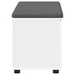 Casa si Gradina - Mobilier - Organizare si depozitare - Bancute - Banca pentru hol cu perna cu depozitare Alb 80 x 46 x 46 cm - Infinity.ro