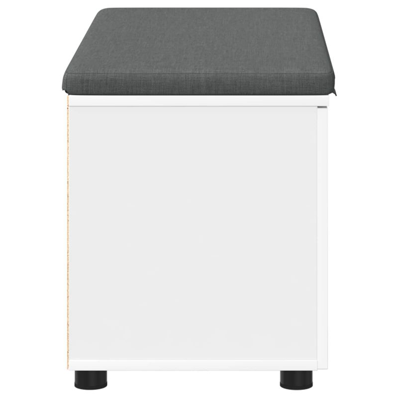 Casa si Gradina - Mobilier - Organizare si depozitare - Bancute - Banca pentru hol cu perna cu depozitare Alb 80 x 46 x 46 cm - Infinity.ro