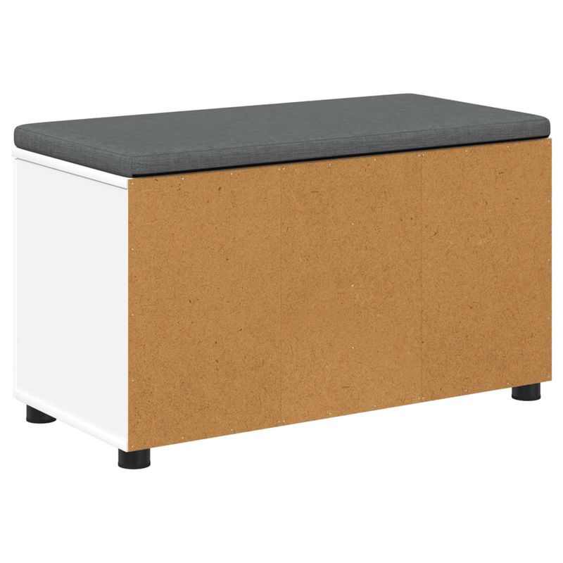 Casa si Gradina - Mobilier - Organizare si depozitare - Bancute - Banca pentru hol cu perna cu depozitare Alb 80 x 46 x 46 cm - Infinity.ro