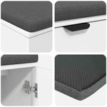Casa si Gradina - Mobilier - Organizare si depozitare - Bancute - Banca pentru hol cu perna cu depozitare Alb 80 x 46 x 46 cm - Infinity.ro