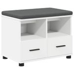 Casa si Gradina - Mobilier - Organizare si depozitare - Bancute - Banca pentru hol cu perna cu sertar Alb 60 x 38 x 46 cm - Infinity.ro