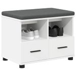 Casa si Gradina - Mobilier - Organizare si depozitare - Bancute - Banca pentru hol cu perna cu sertar Alb 60 x 38 x 46 cm - Infinity.ro