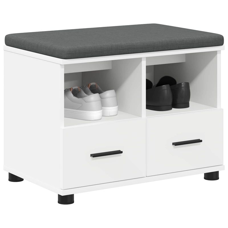 Casa si Gradina - Mobilier - Organizare si depozitare - Bancute - Banca pentru hol cu perna cu sertar Alb 60 x 38 x 46 cm - Infinity.ro