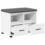 Casa si Gradina - Mobilier - Organizare si depozitare - Bancute - Banca pentru hol cu perna cu sertar Alb 60 x 38 x 46 cm - Infinity.ro