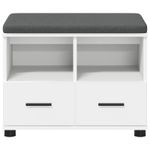 Casa si Gradina - Mobilier - Organizare si depozitare - Bancute - Banca pentru hol cu perna cu sertar Alb 60 x 38 x 46 cm - Infinity.ro