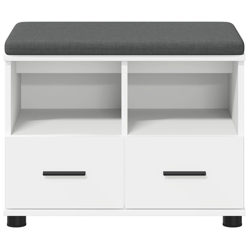 Casa si Gradina - Mobilier - Organizare si depozitare - Bancute - Banca pentru hol cu perna cu sertar Alb 60 x 38 x 46 cm - Infinity.ro