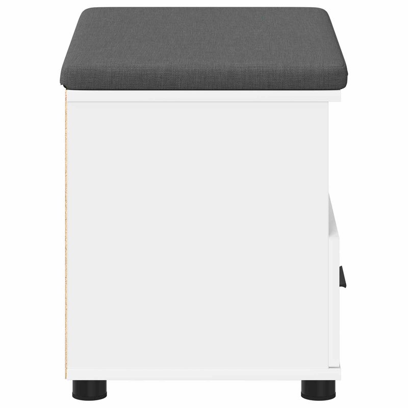 Casa si Gradina - Mobilier - Organizare si depozitare - Bancute - Banca pentru hol cu perna cu sertar Alb 60 x 38 x 46 cm - Infinity.ro