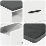 Casa si Gradina - Mobilier - Organizare si depozitare - Bancute - Banca pentru hol cu perna cu sertar Alb 60 x 38 x 46 cm - Infinity.ro