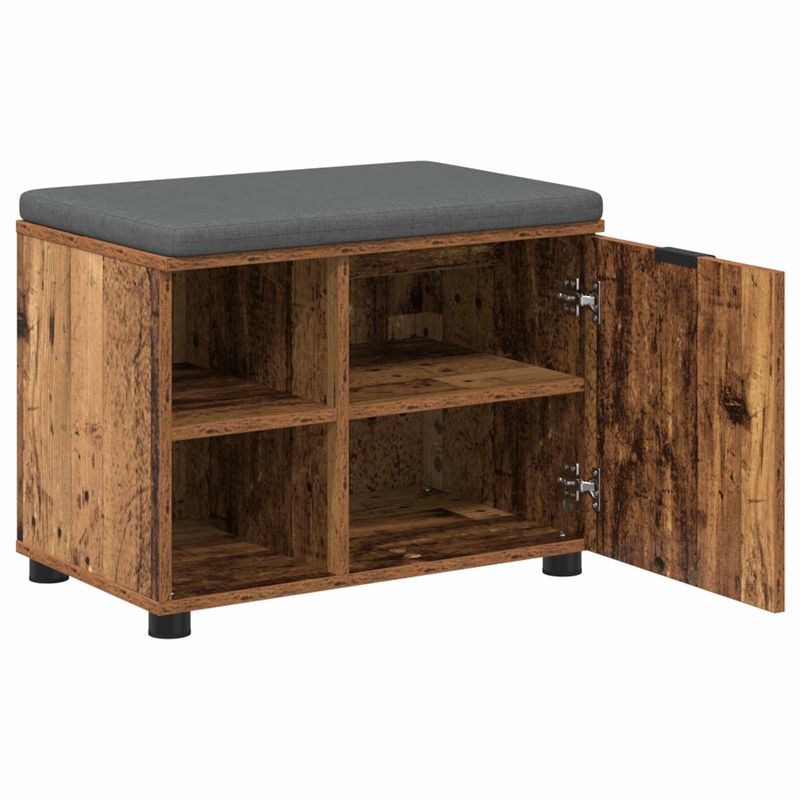 Casa si Gradina - Mobilier - Canapele si coltare - Banchete - Banca pentru hol cu perna Simplu Lemn vechi 60 x 38 x 46 cm - Infinity.ro