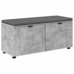 Casa si Gradina - Mobilier - Organizare si depozitare - Bancute - Banca pentru hol cu perna cu usa Gri din beton 100 x 38 x 46 cm - Infinity.ro