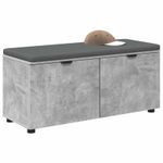 Casa si Gradina - Mobilier - Organizare si depozitare - Bancute - Banca pentru hol cu perna cu usa Gri din beton 100 x 38 x 46 cm - Infinity.ro