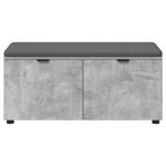 Casa si Gradina - Mobilier - Organizare si depozitare - Bancute - Banca pentru hol cu perna cu usa Gri din beton 100 x 38 x 46 cm - Infinity.ro