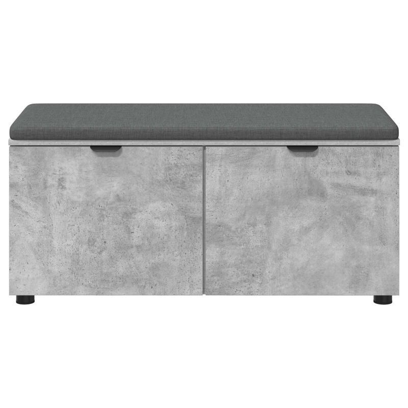 Casa si Gradina - Mobilier - Organizare si depozitare - Bancute - Banca pentru hol cu perna cu usa Gri din beton 100 x 38 x 46 cm - Infinity.ro