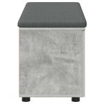 Casa si Gradina - Mobilier - Organizare si depozitare - Bancute - Banca pentru hol cu perna cu usa Gri din beton 100 x 38 x 46 cm - Infinity.ro