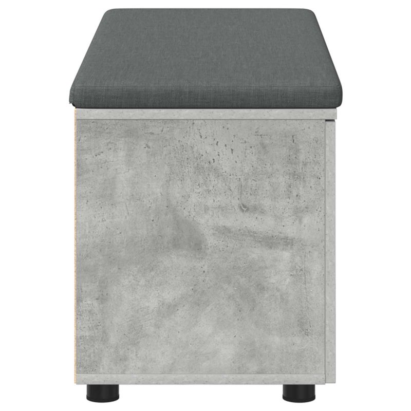 Casa si Gradina - Mobilier - Organizare si depozitare - Bancute - Banca pentru hol cu perna cu usa Gri din beton 100 x 38 x 46 cm - Infinity.ro